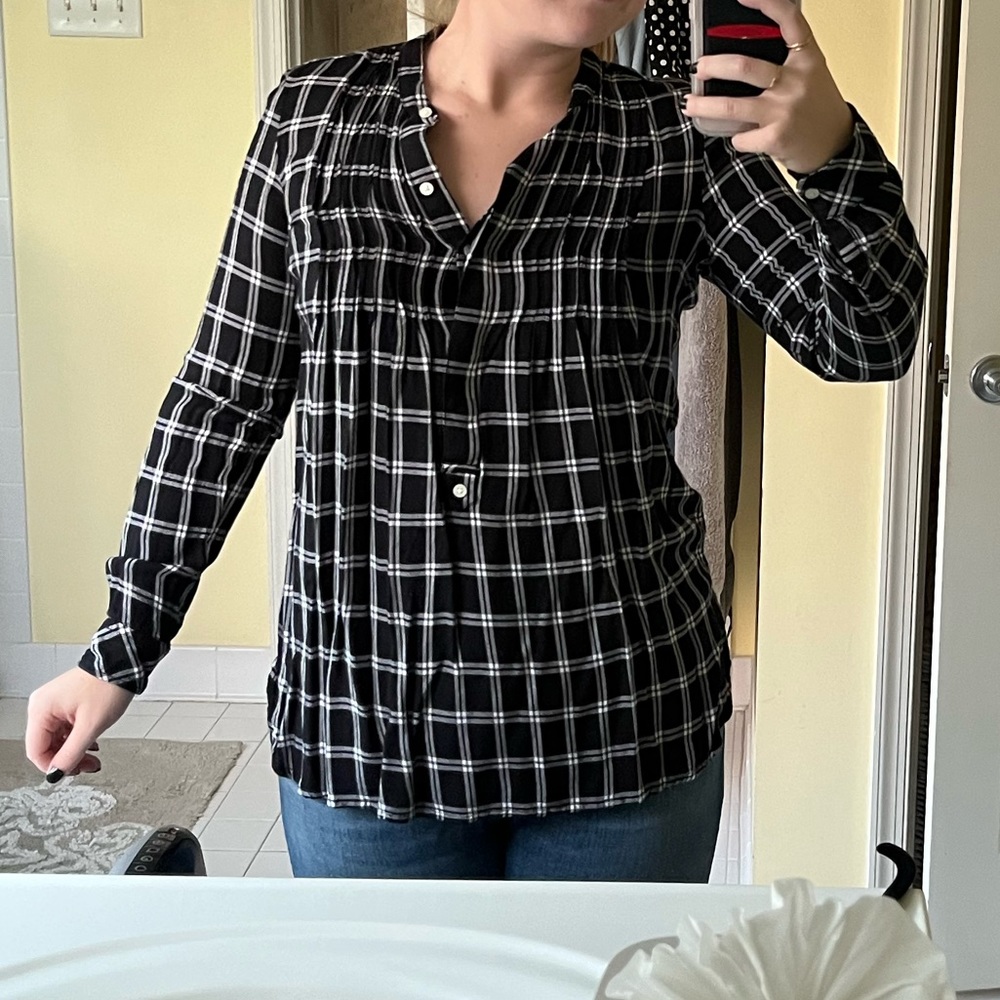 Gap Plaid Blouse